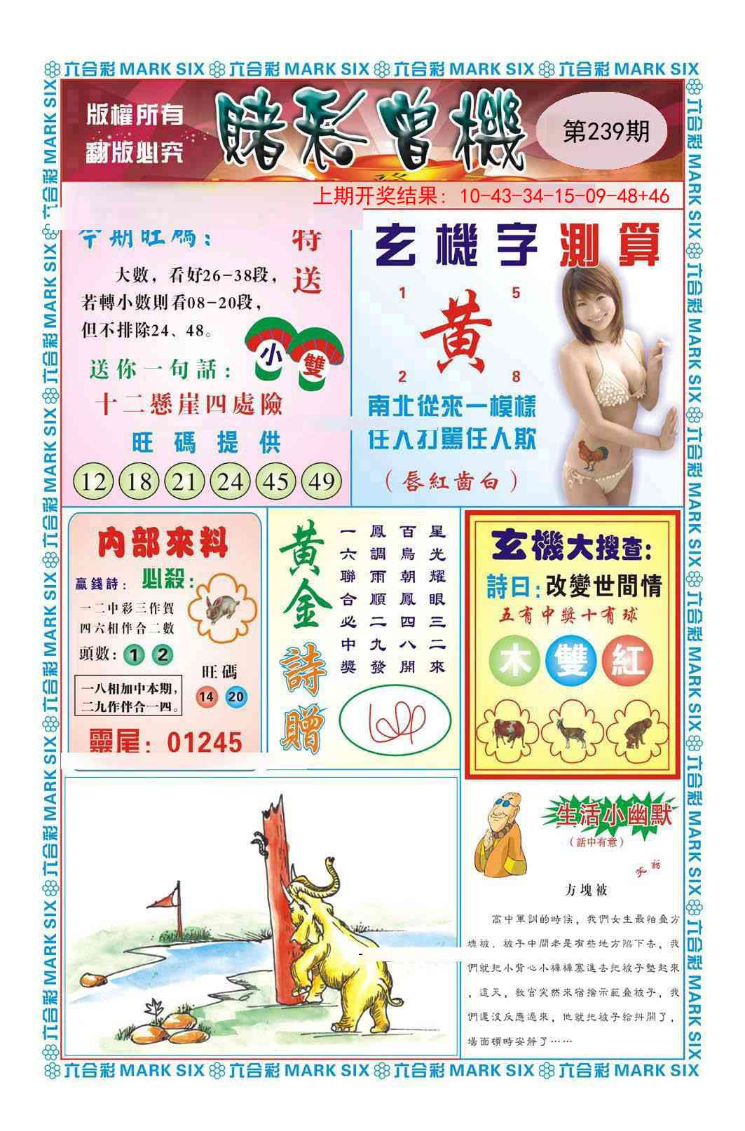 239期赌彩曾机[图]
