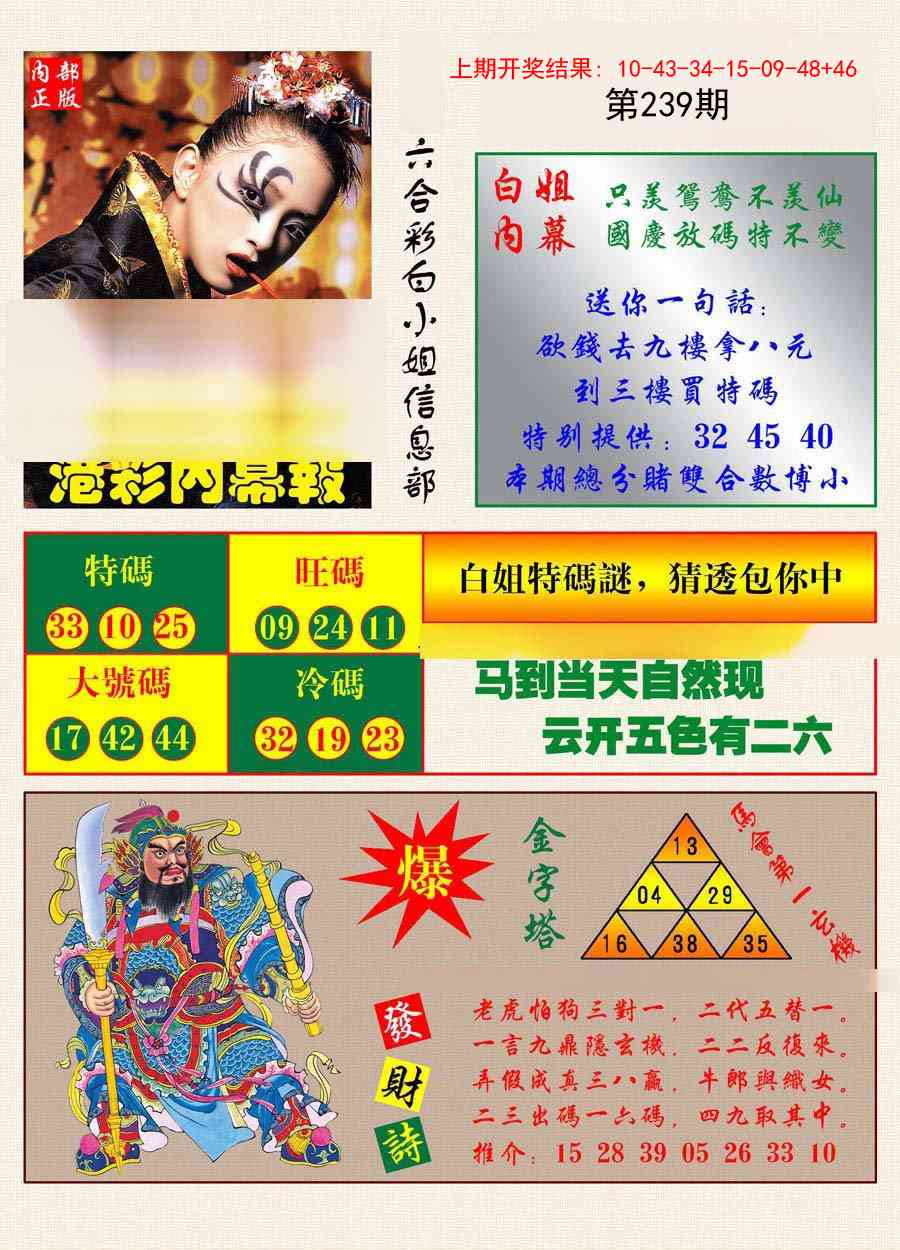 239期港彩内幕报[图]