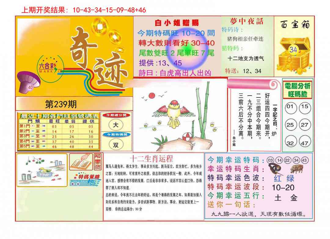 239期九龍奇迹A(推荐)[图]