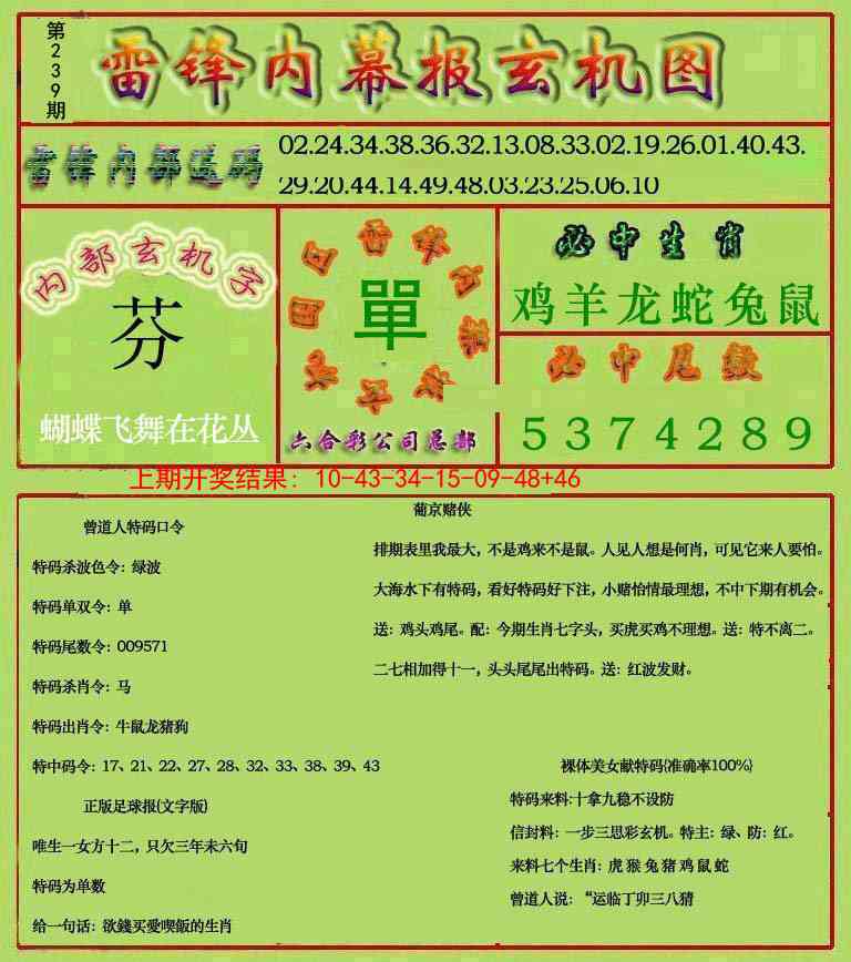 239期雷锋玄机报[图]