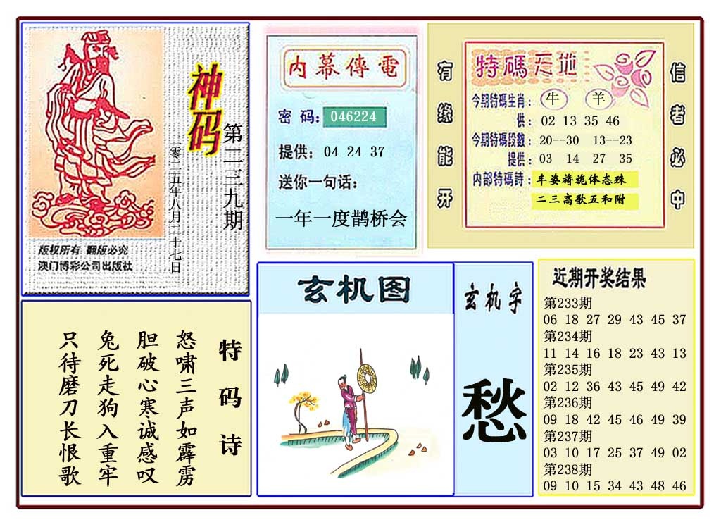 239期黄大仙神码[图]