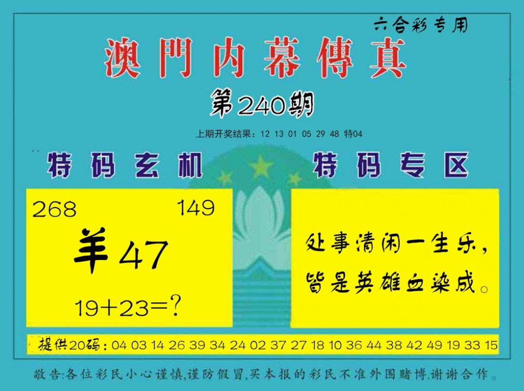 240期内幕传真[图]