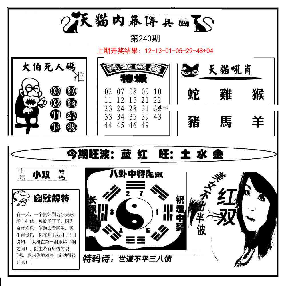 240期内幕传真图[图]