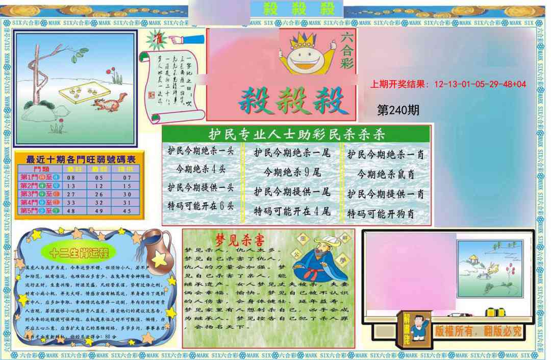 240期九龍杀杀杀A(推荐)[图]