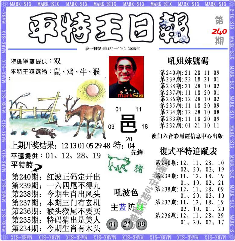 240期平特王日报[图]