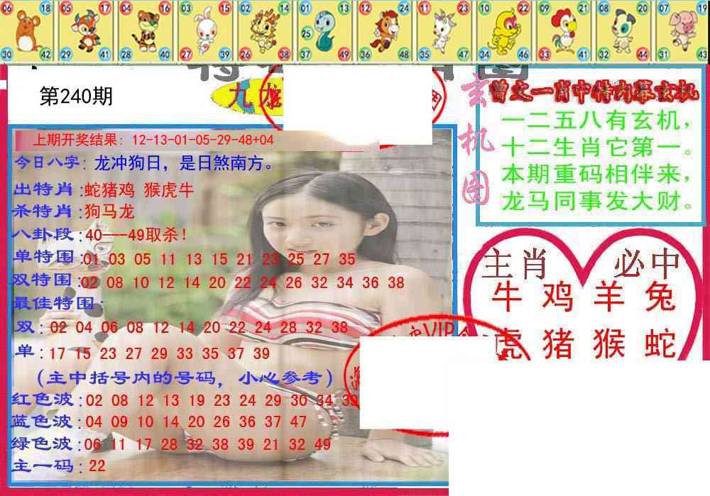 240期特码生肖图[图]