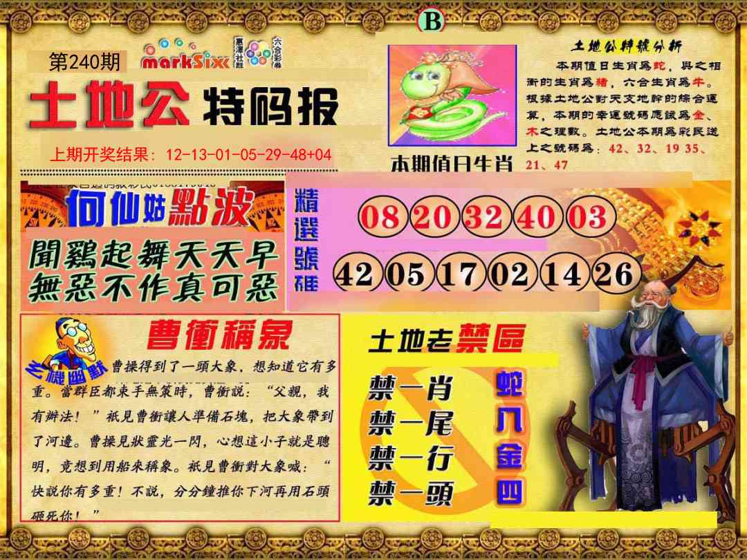 240期土地公特码报B[图]