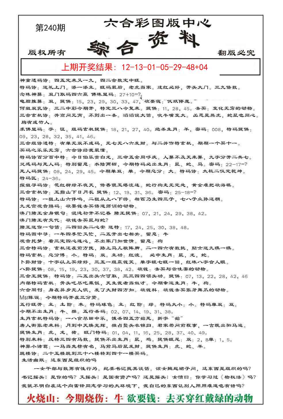 240期内部综合资料[图]