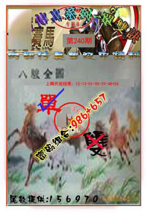 240期马会传真-单双诀[图]