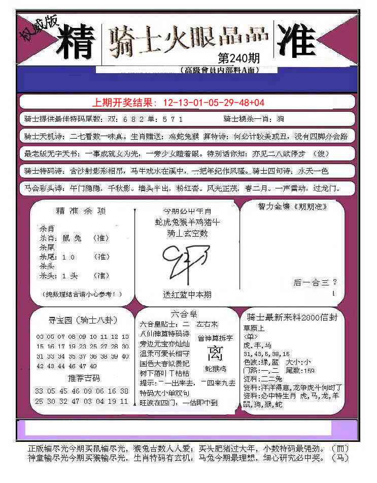 240期骑士火眼晶晶B[图]