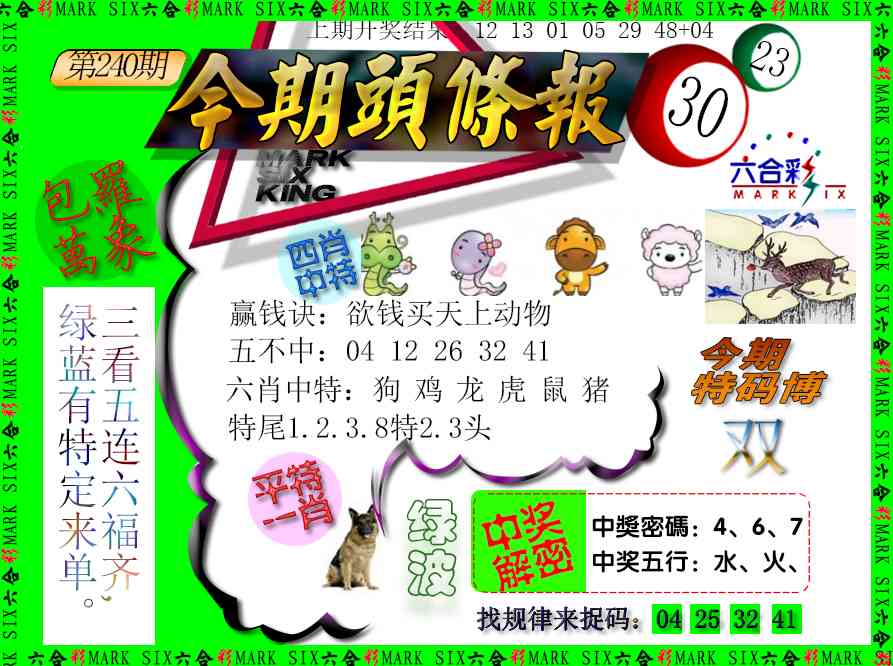 240期今期头条报[图]