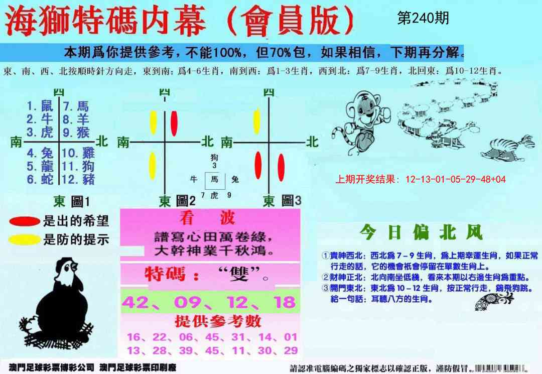 240期另版海狮特码内幕报[图]