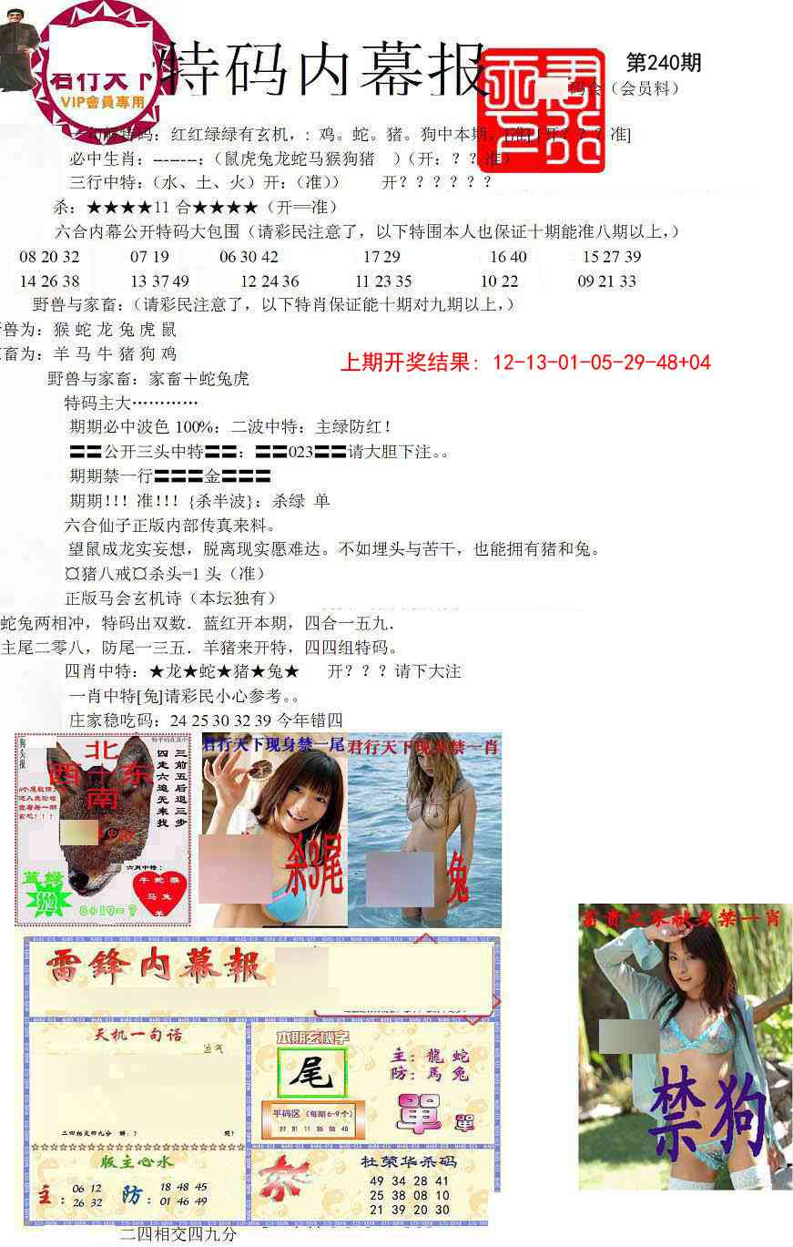 240期特码内幕报[图]