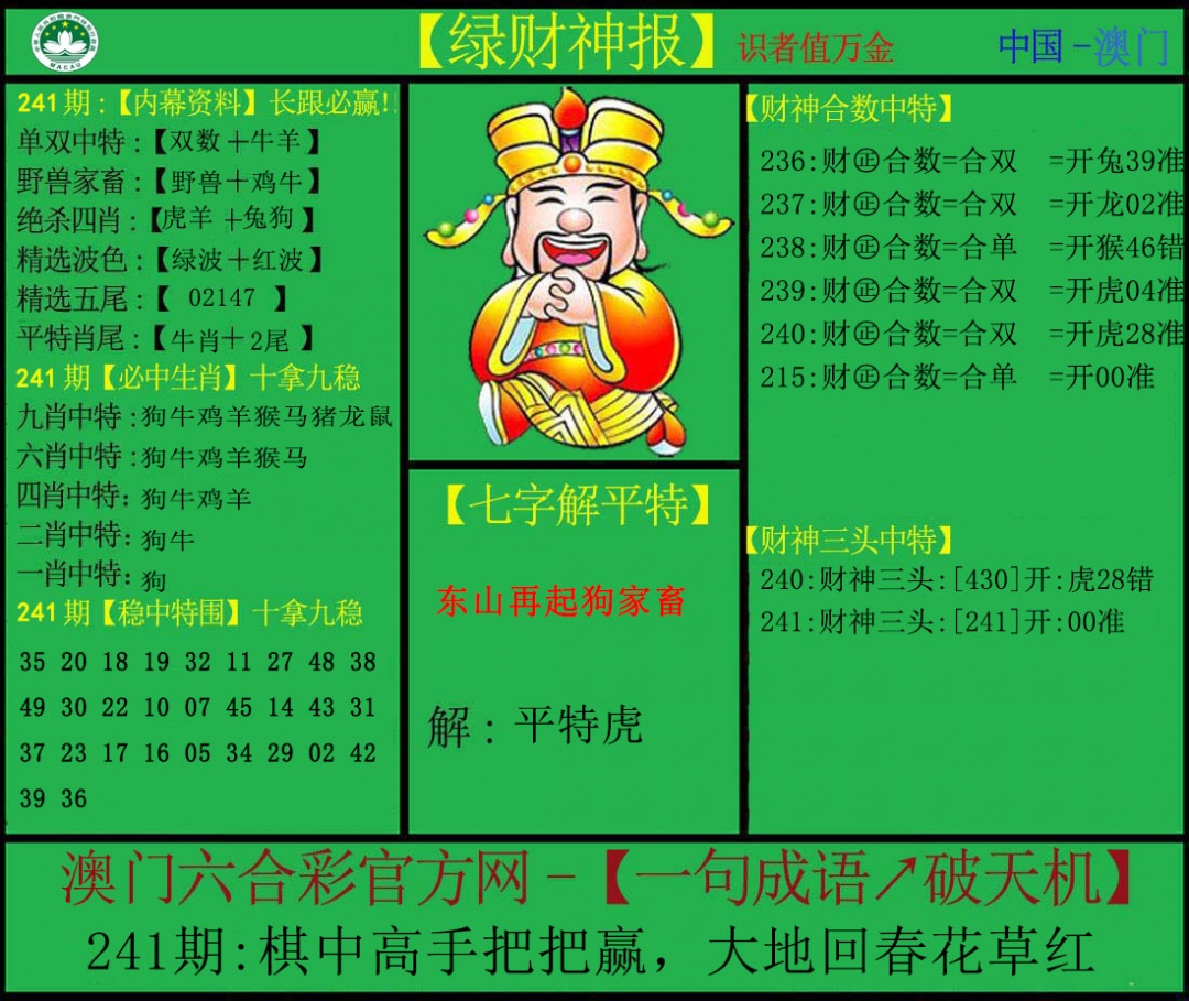 241期绿财神[图]
