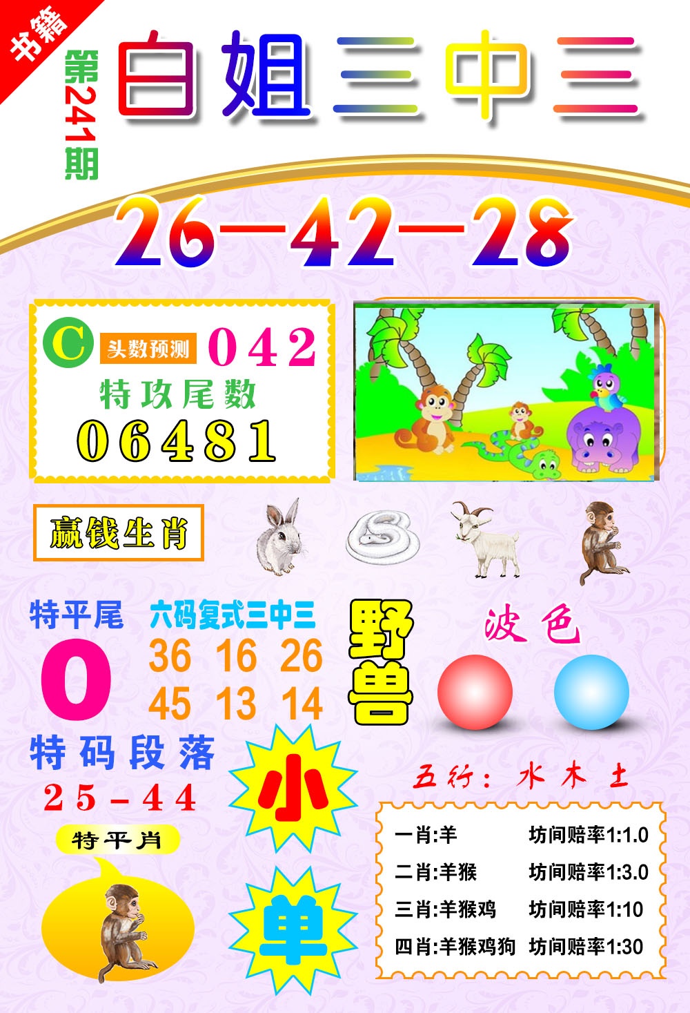 241期澳门白姐锦囊[图]