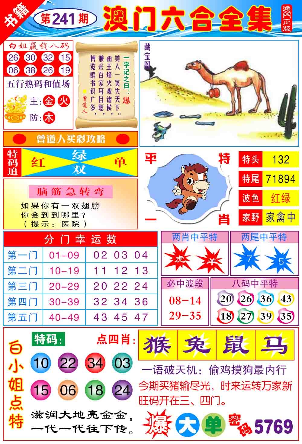 241期澳门全集六合[图]