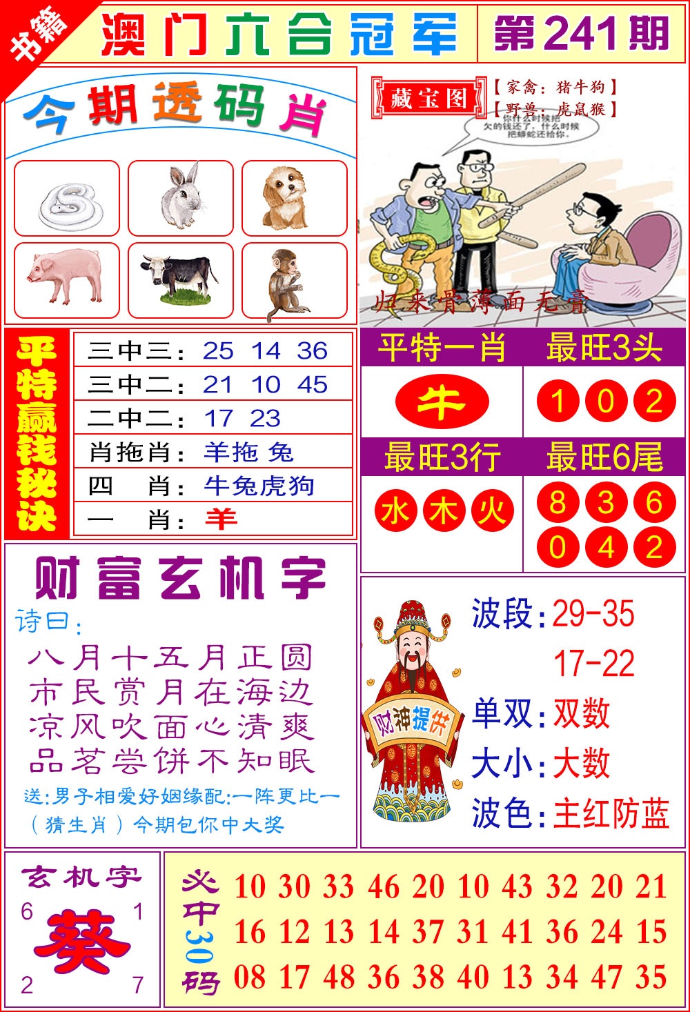 241期澳门六合冠军[图]