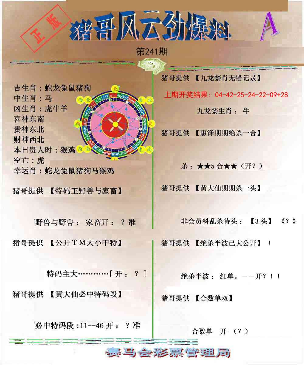 241期猪哥风云劲爆料A[图]