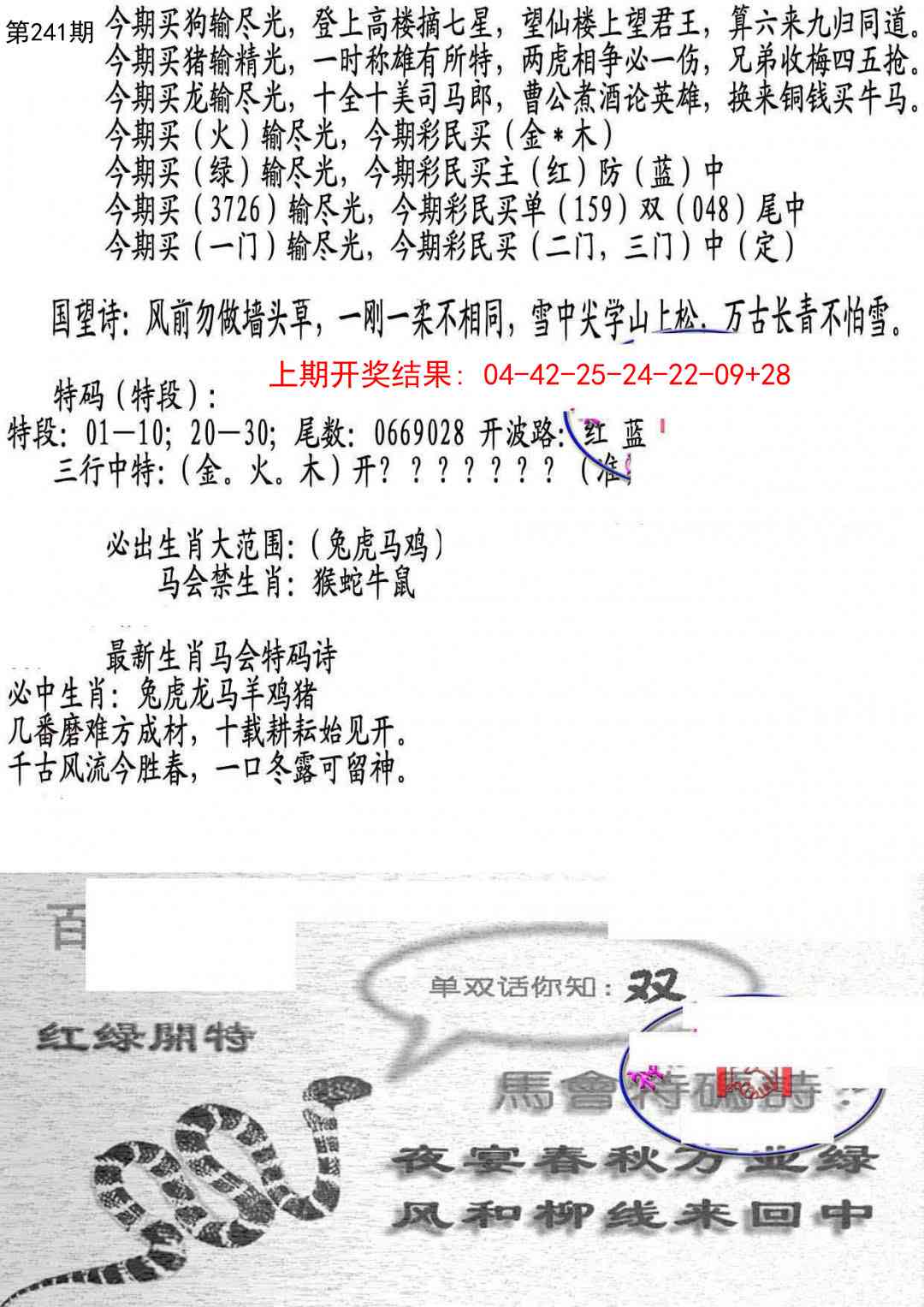 241期蛇报B[图]