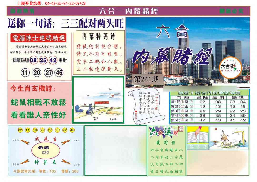 241期内幕赌经[图]