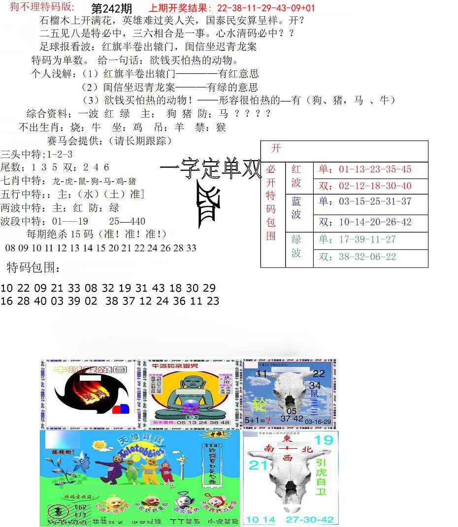 242期狗不理特码报[图]
