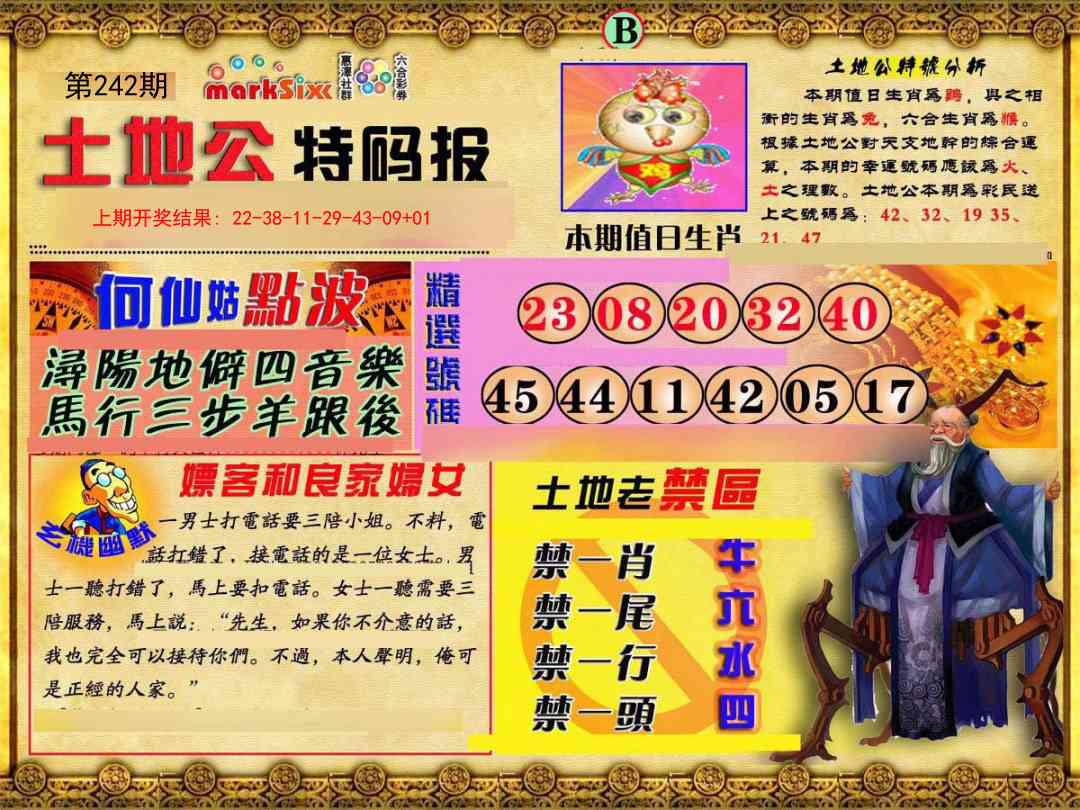 242期土地公特码报B[图]