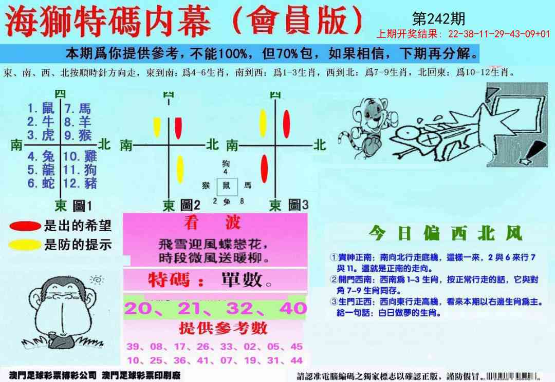 242期另版海狮特码内幕报[图]