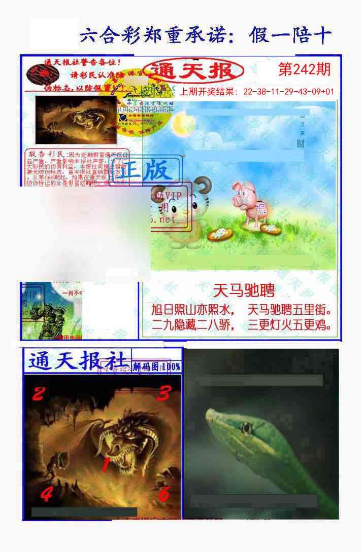 242期假一陪十通天报[图]