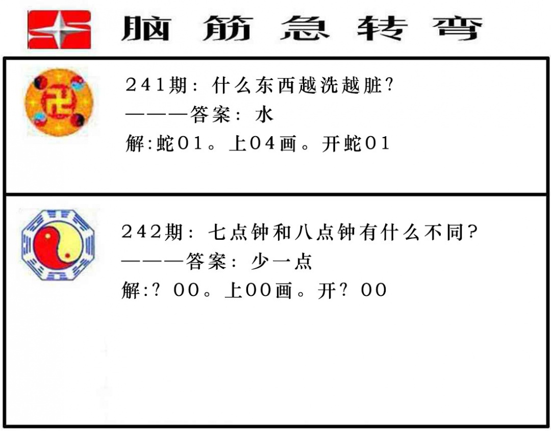 242期脑筋急转弯[图]
