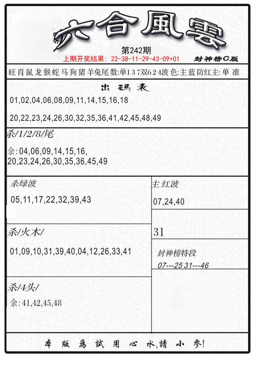 242期六合风云B[图]