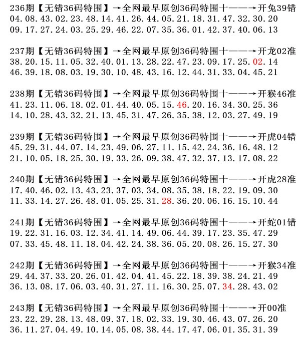 243期36码特围[图]