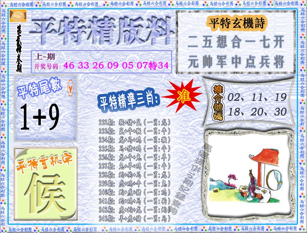 243期平特精版料[图]