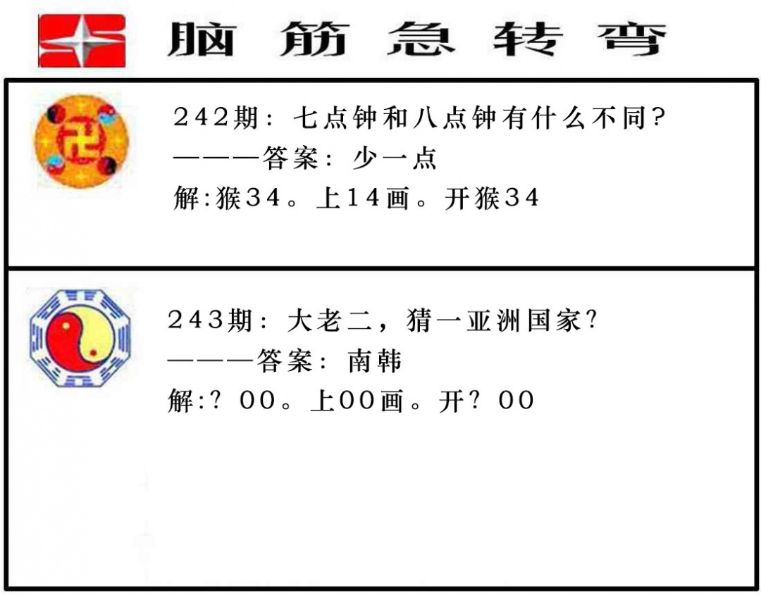 243期脑筋急转弯[图]