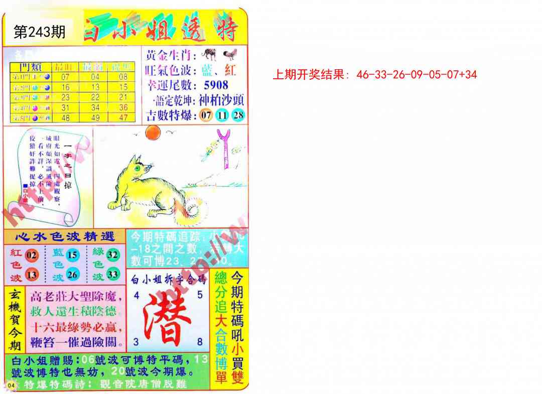 243期白小姐透特[图]