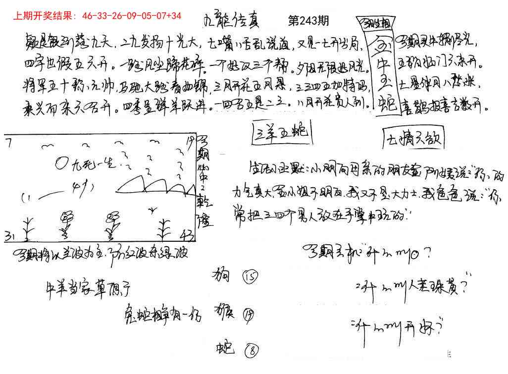 243期手写九龙内幕[图]