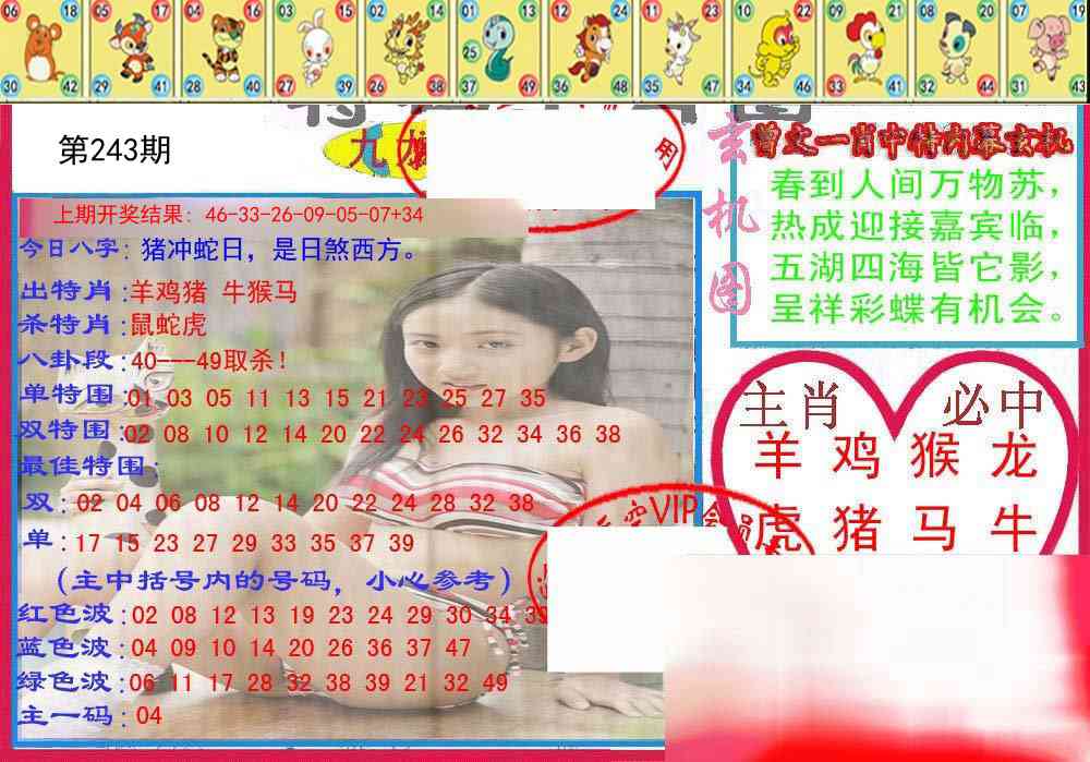 243期特码生肖图[图]