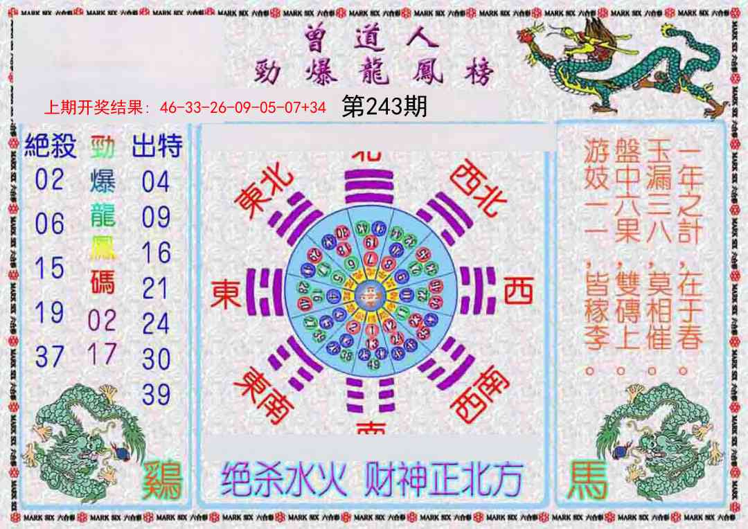 243期曾道人劲爆龙凤榜[图]