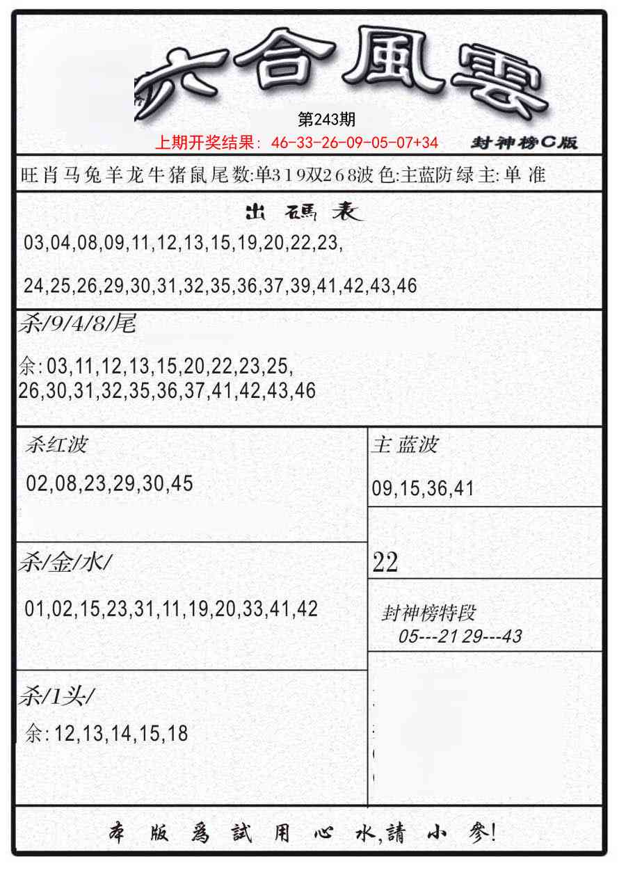 243期六合风云B[图]
