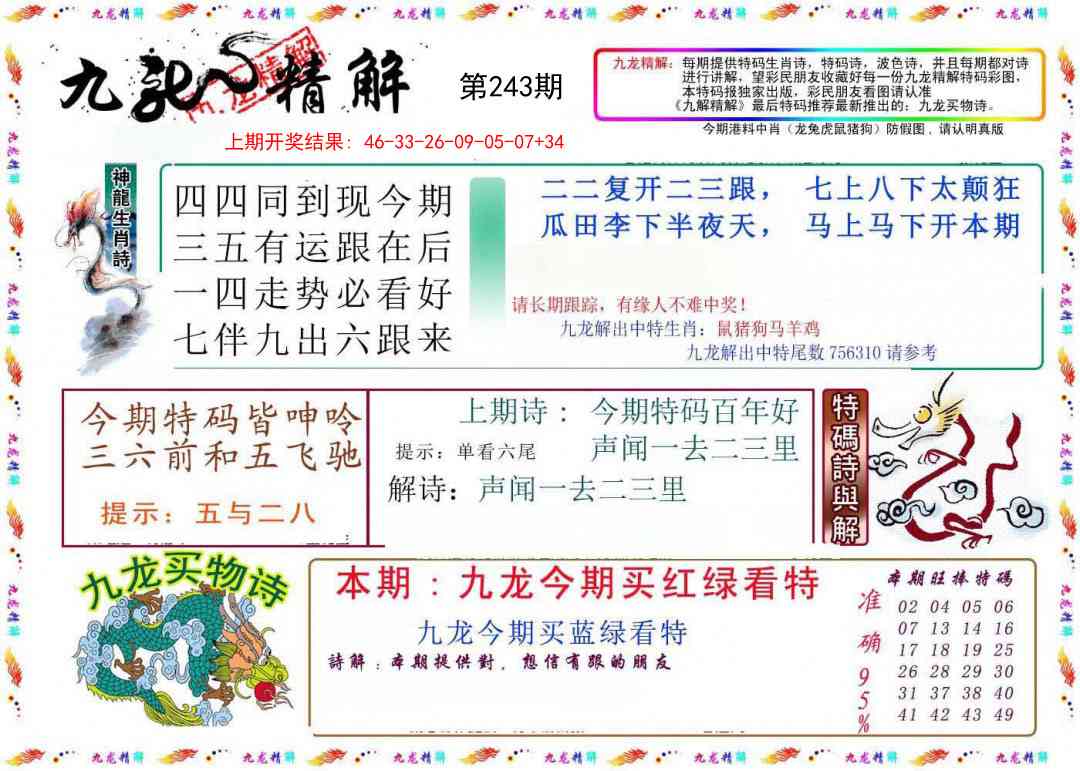 243期九龙精解[图]