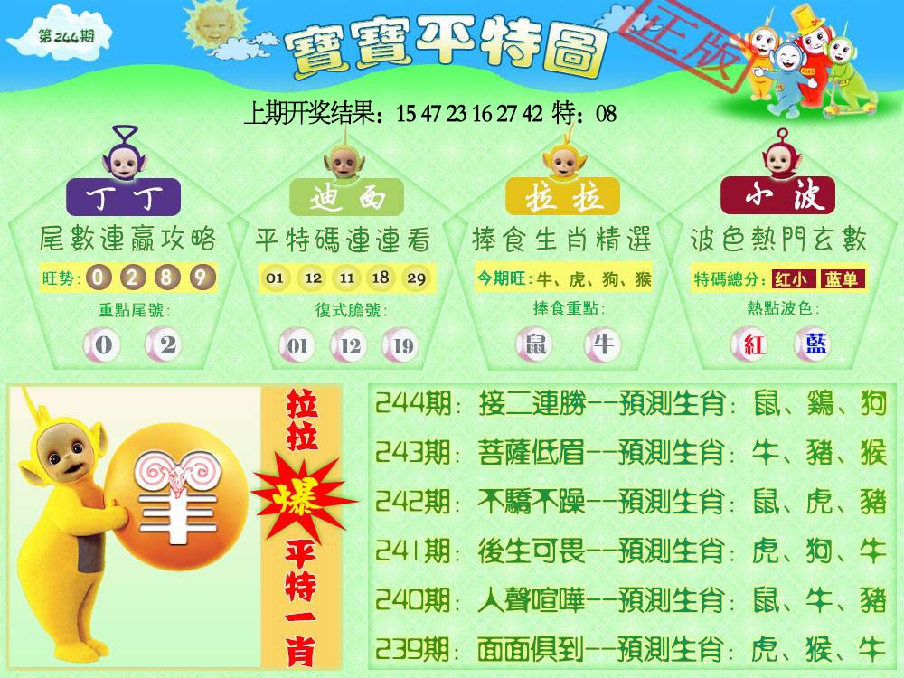 244期天线宝宝平特图[图]