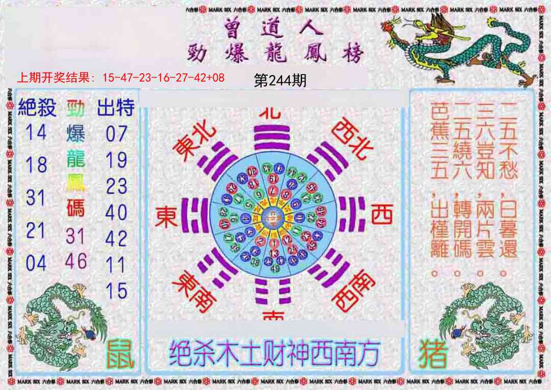 244期曾道人劲爆龙凤榜[图]
