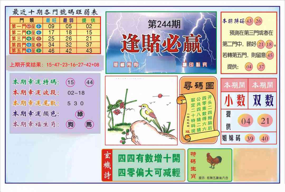 244期逢赌必羸[图]