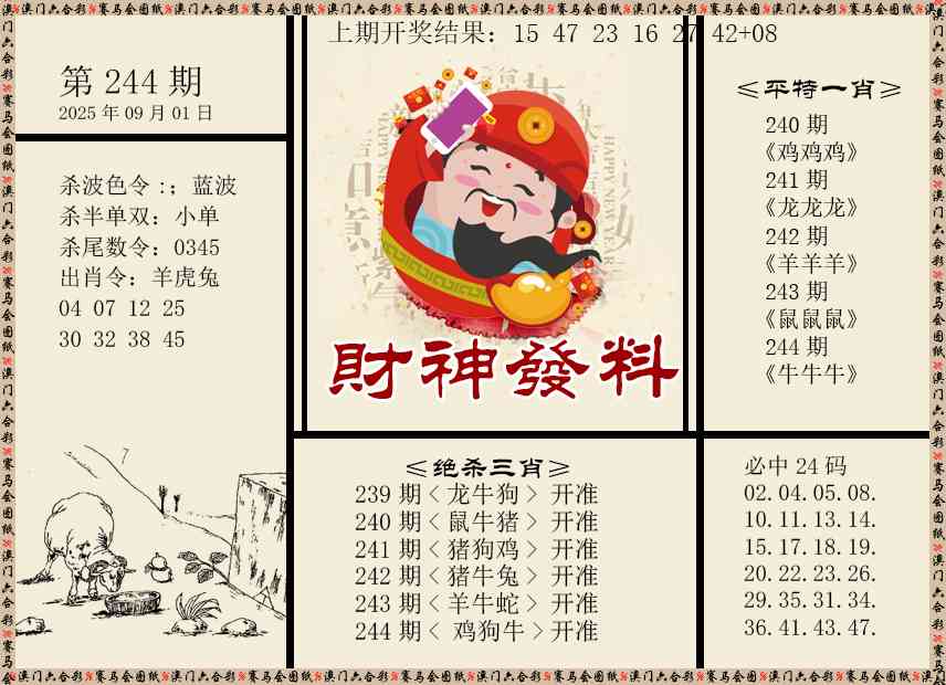 244期财神发料[图]
