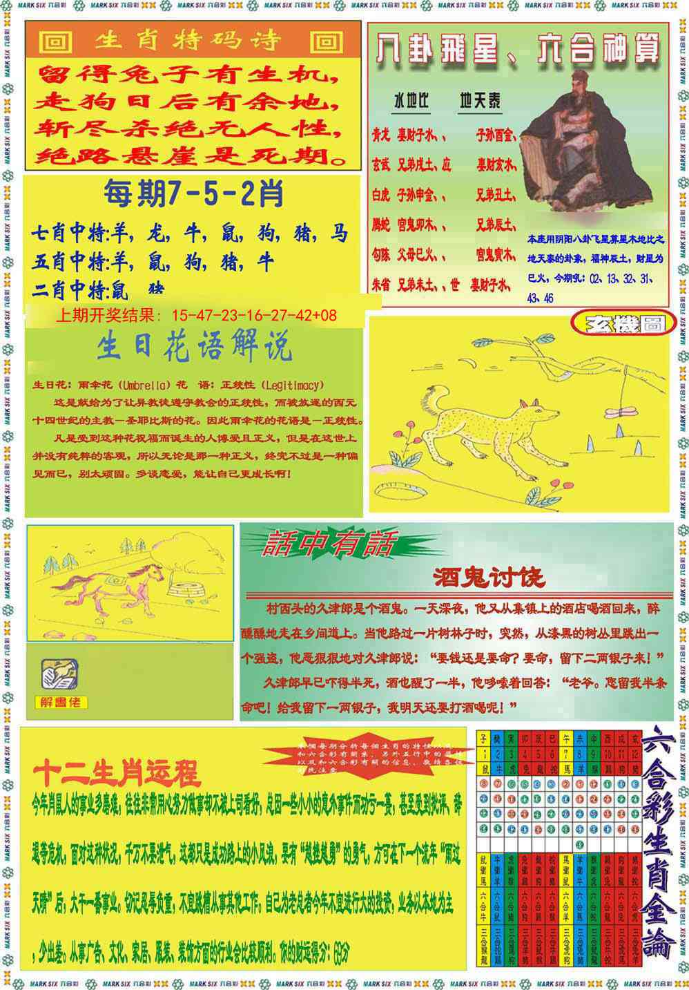 244期九龍马经B(推荐)[图]