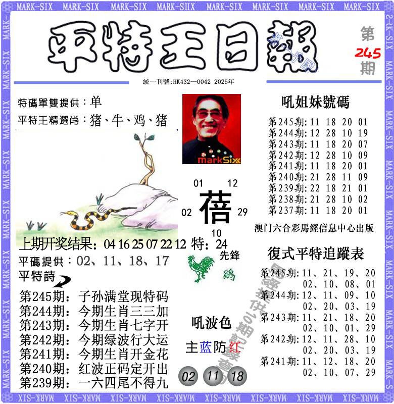 245期平特王日报[图]