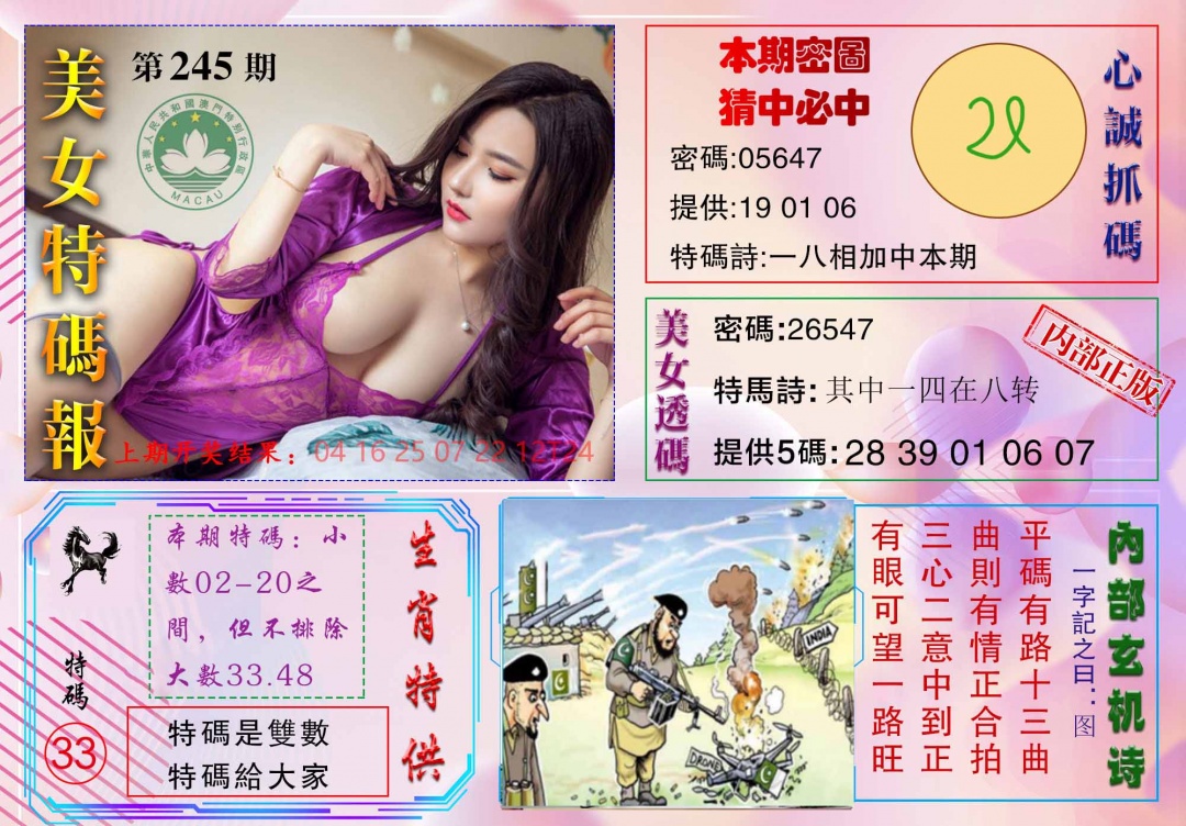 245期美女特码报[图]