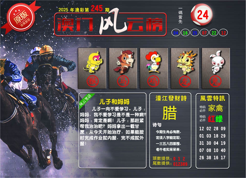 245期澳门风云榜[图]