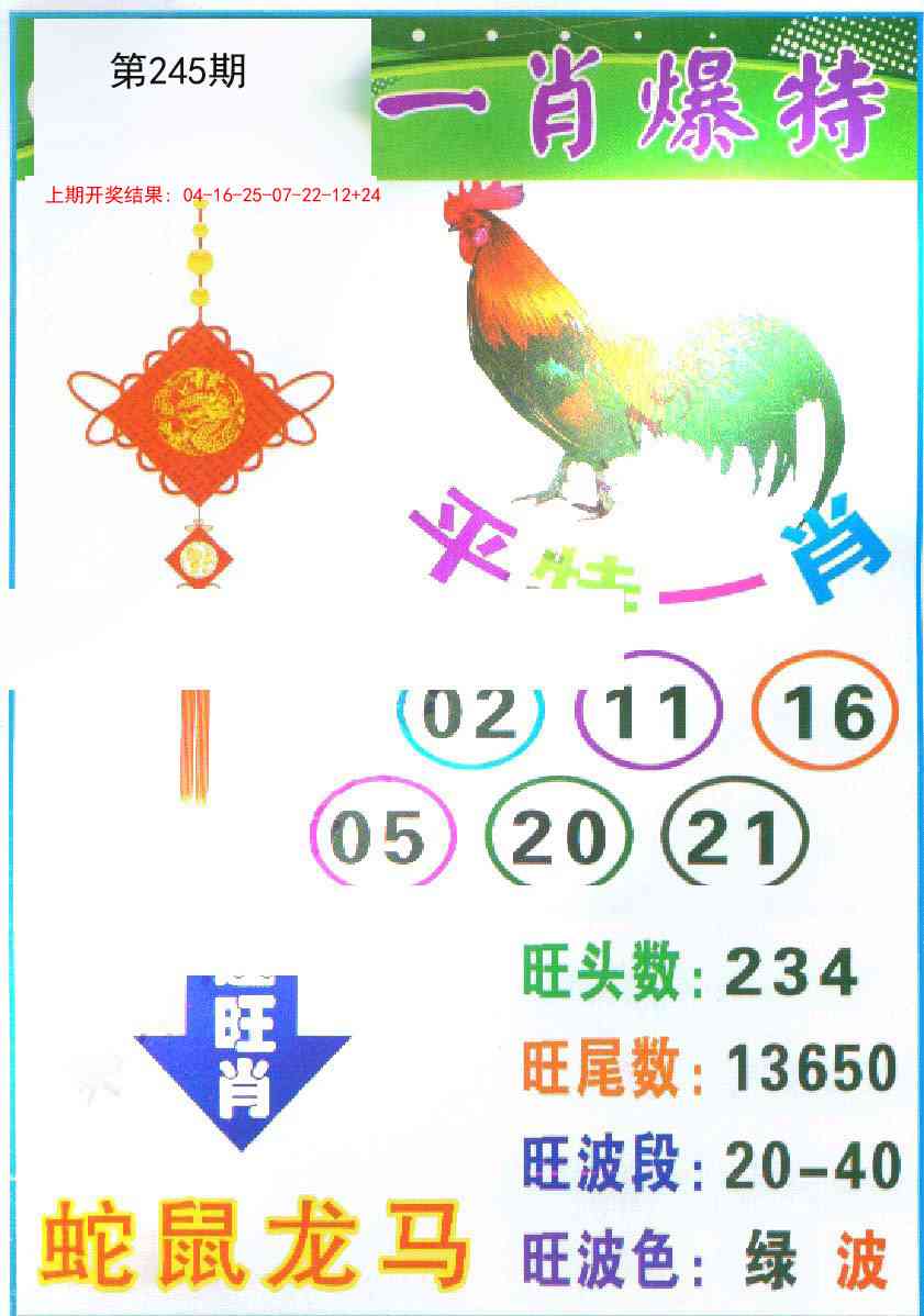 245期一肖爆特[图]