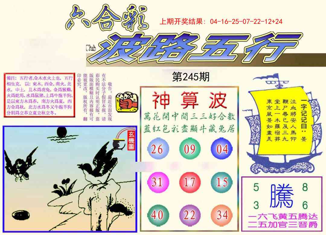 245期波路五行[图]