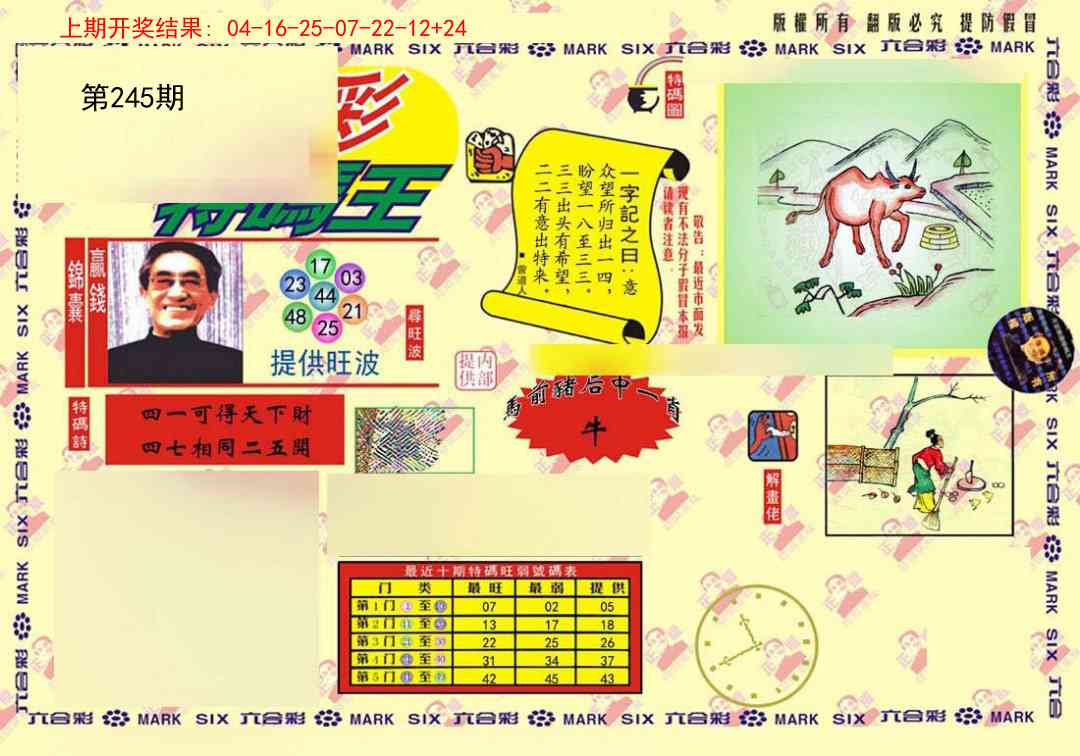 245期心水特码(信封)[图]
